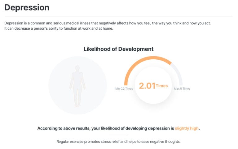 Depression DNA Test Report Example