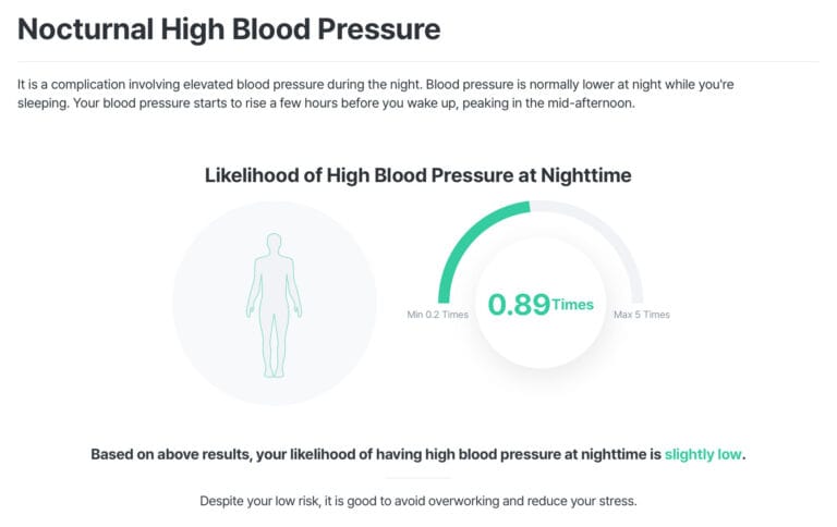 Nocturnal High Blood Pressure DNA Test Report Example