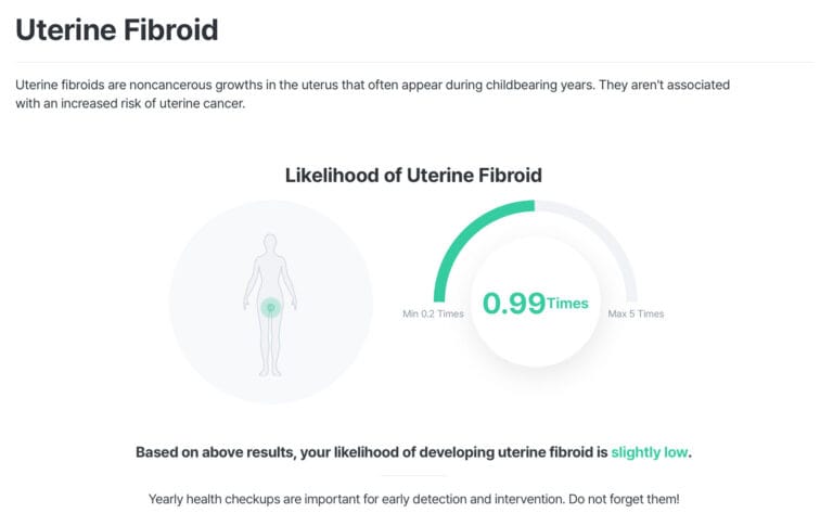 Uterine Fibroid DNA Test Report Example