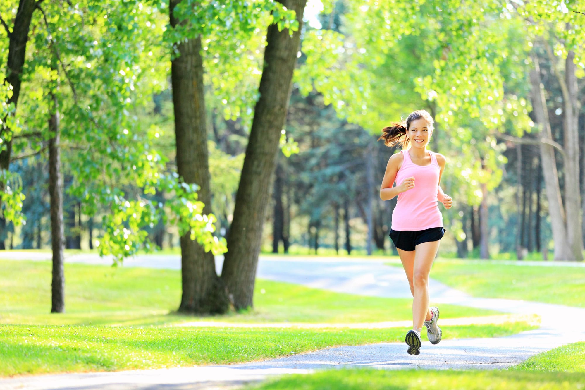 Female DNA testing - Woman jogging in the park