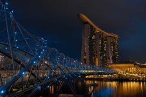 Singapore Helix Bridge Night